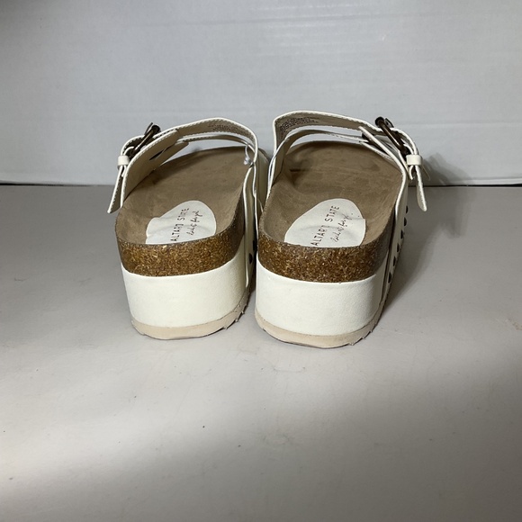 Altar'd State Serenna Ivory Platform Sandals Size 8 - Picture 5 of 8